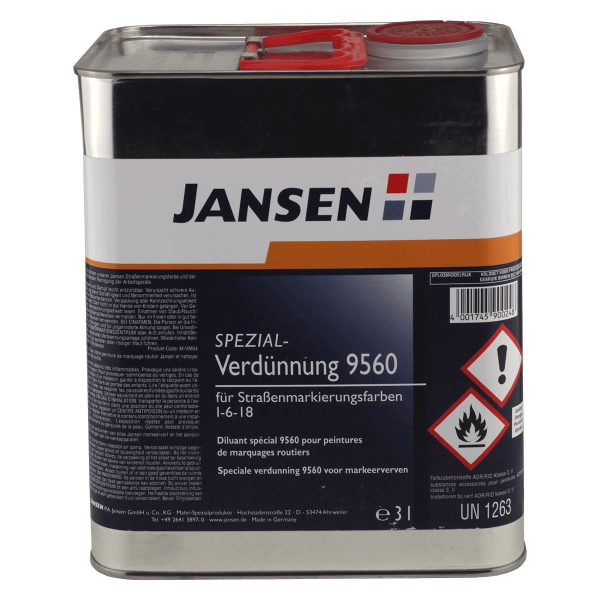 Jansen Spezialverdünner für Jansen Straßenmarkierungsfarbe Verdünnung 9560
