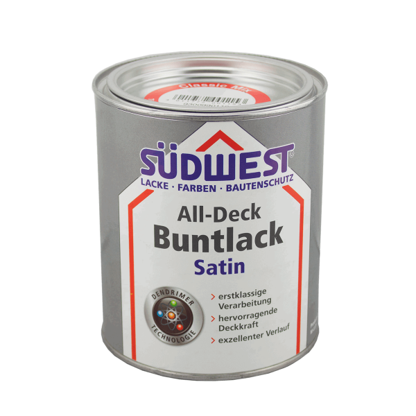 Südwest 30380 All-Deck Buntlack Satin 0,75 Liter