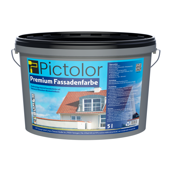 Pictolor Hybrid-Fassadenfarbe Premium Fassadenweiß 5 Liter